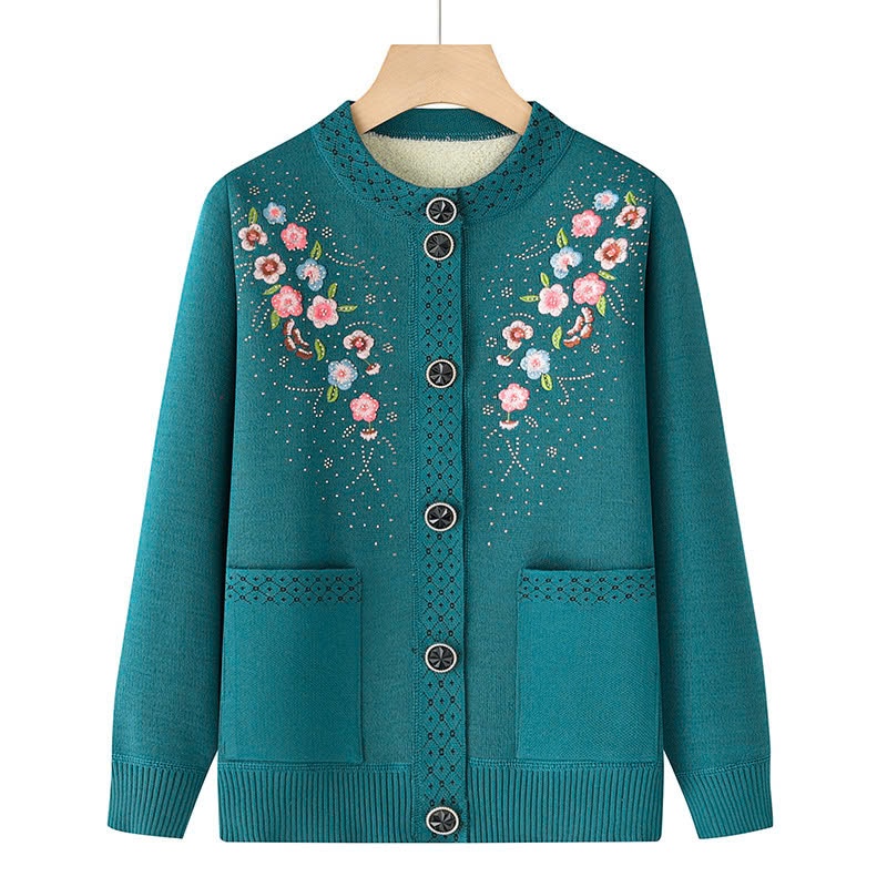 24HA3010.26 - ÁO LEN CARDIGAN LÓT LÔNG TRUNG NIÊN QUẢNG CHÂU CAO CẤP