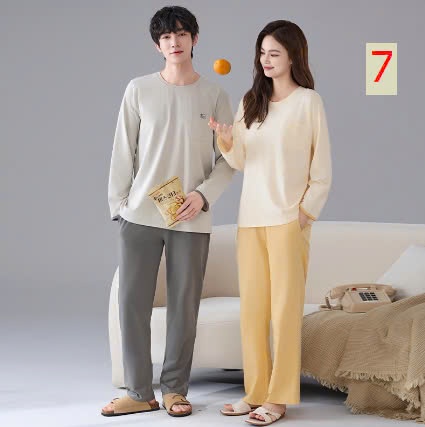 24HA3110.24 - BỘ COTTON NGUYÊN CHẤT ĐỒ ĐÔI MẶC NHÀ
