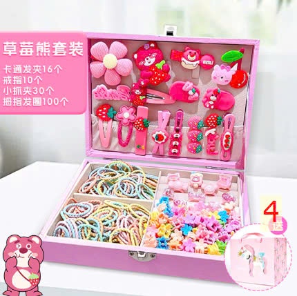 24HA0411.27 - SET HỘP PHỤ KIỆN TÓC SIÊU DỄ THƯƠNG BÉ GÁI