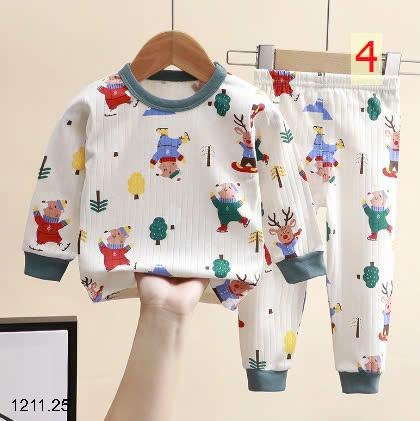 24HA1211.25 - BỘ MẶC NHÀ DÀI TAY CHO BÉ SIZE ĐẠI