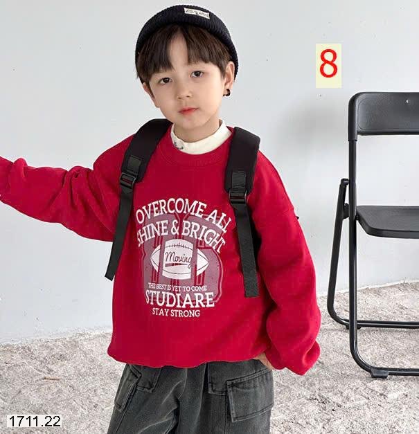 24HA1711.22 - ÁO NỈ QUẢNG CHÂU LÓT LÔNG H.ÃNG AMBB BÉ TRAI