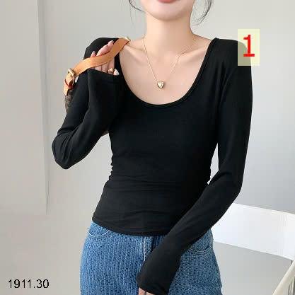 24HA1911.30 - ÁO THU ĐÔNG TRỄ CỔ NHÚN EO QUẢNG CHÂU