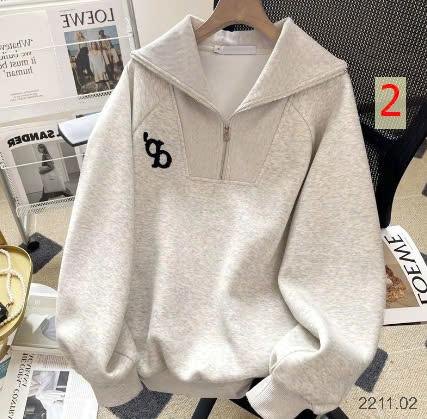 24HA2211.02 - ÁO KHOÁ CỔ THỜI TRANG NỮ