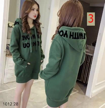 24HA1012.28 - ÁO VÁY HOODIE DÁNG XUÔNG