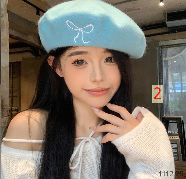 24HA1112.25 - MŨ NƠ HOẠ SĨ CUTE