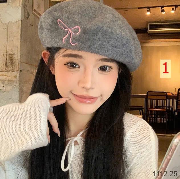 24HA1112.25 - MŨ NƠ HOẠ SĨ CUTE