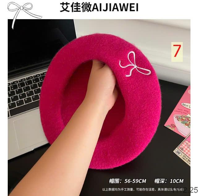 24HA1112.25 - MŨ NƠ HOẠ SĨ CUTE