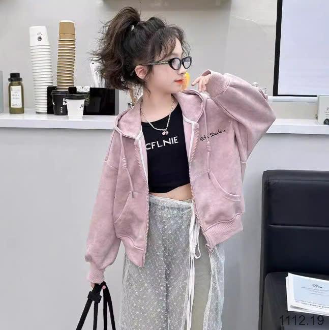 24HA1112.19 - ÁO KHOÁC HOODIE BÉ GÁI