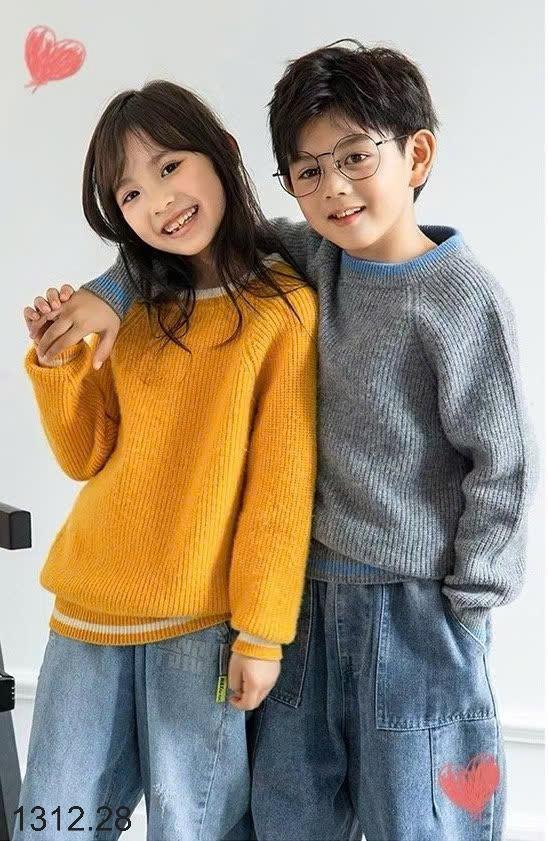 24HA1312.28 - ÁO LEN CHO BÉ PHONG CÁCH HÀN QUỐC