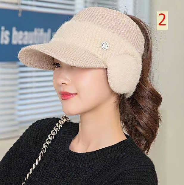 24HA1512.08 - MŨ LEN KÈM BỊT TAI CHO NỮ