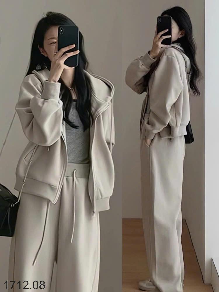 24HA1712.08 - BỘ NỮ THỂ THAO KÉO KHOÁ