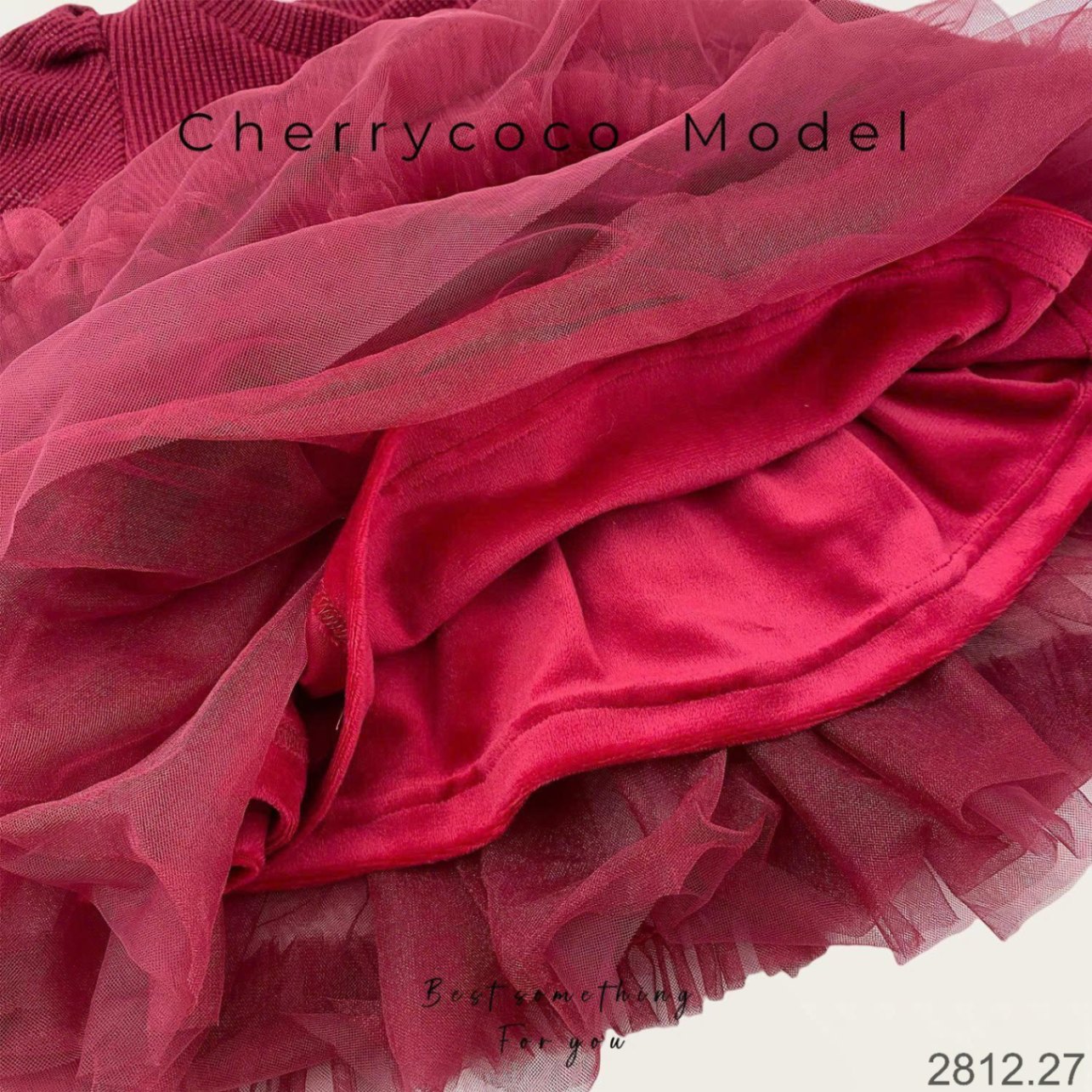 24HA2812.27 - VÁY CÔNG CHÚA CHERRY COCO BÉ GÁI