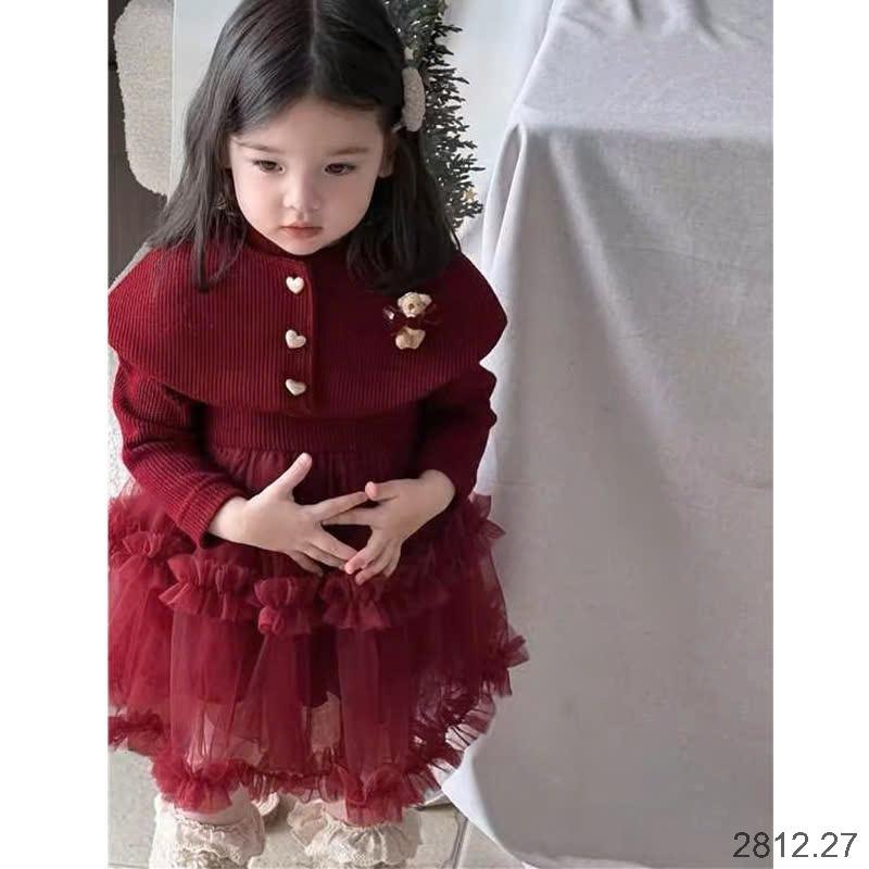 24HA2812.27 - VÁY CÔNG CHÚA CHERRY COCO BÉ GÁI