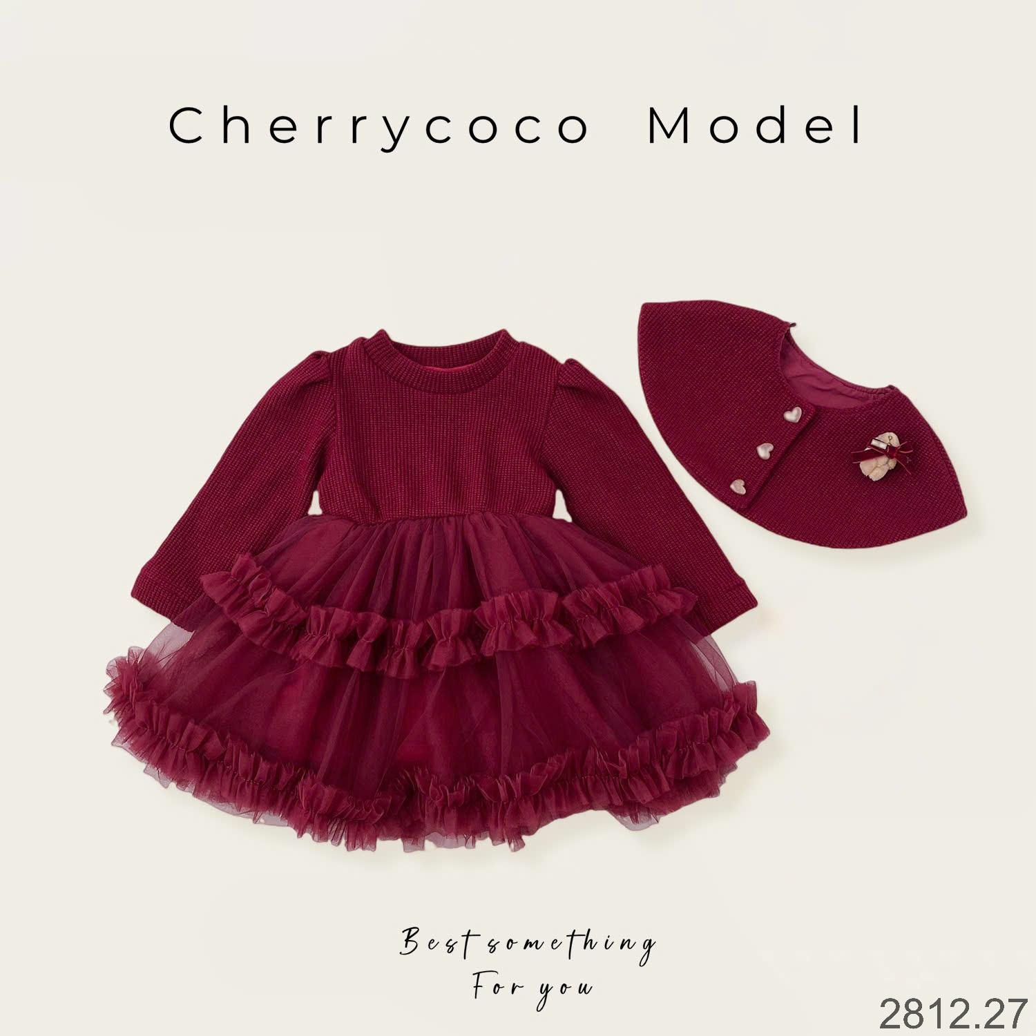 24HA2812.27 - VÁY CÔNG CHÚA CHERRY COCO BÉ GÁI