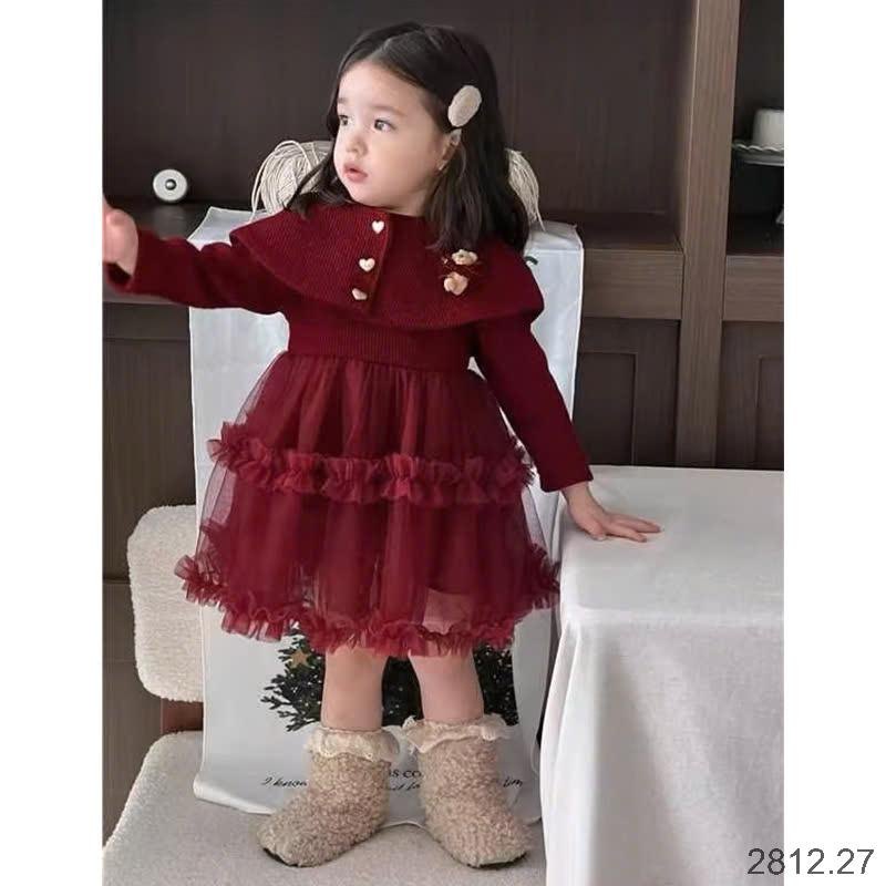 24HA2812.27 - VÁY CÔNG CHÚA CHERRY COCO BÉ GÁI