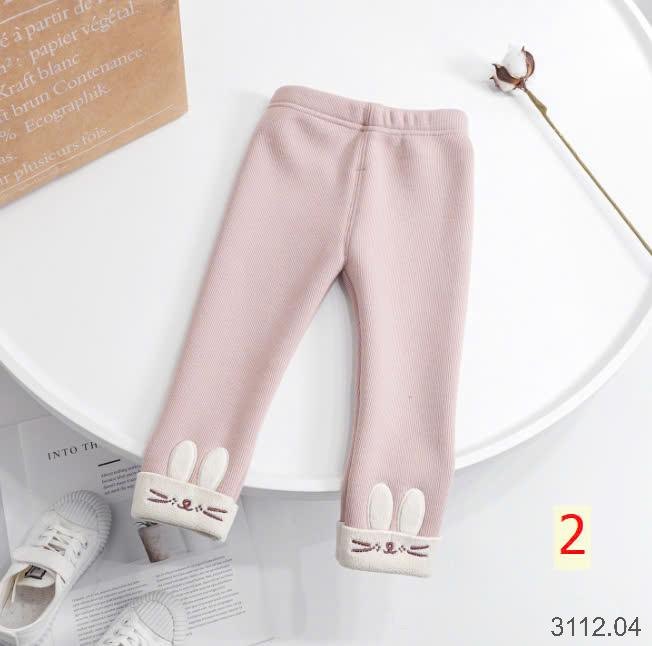 24HA3112.04 - QUẦN LEGGING LÓT LÔNG THỎ BÉ GÁI