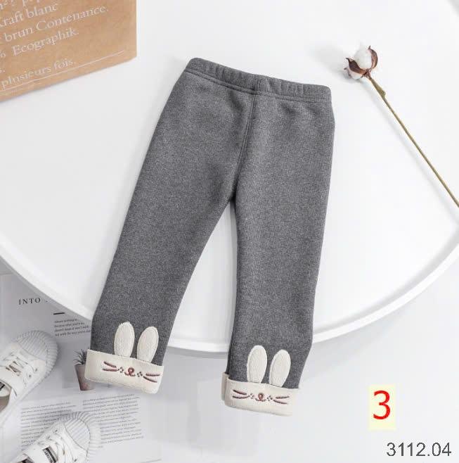 24HA3112.04 - QUẦN LEGGING LÓT LÔNG THỎ BÉ GÁI