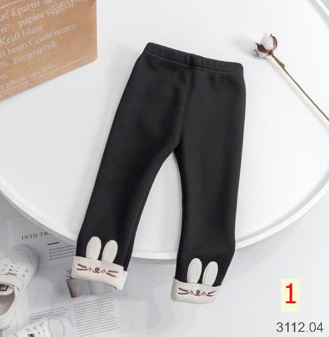 24HA3112.04 - QUẦN LEGGING LÓT LÔNG THỎ BÉ GÁI