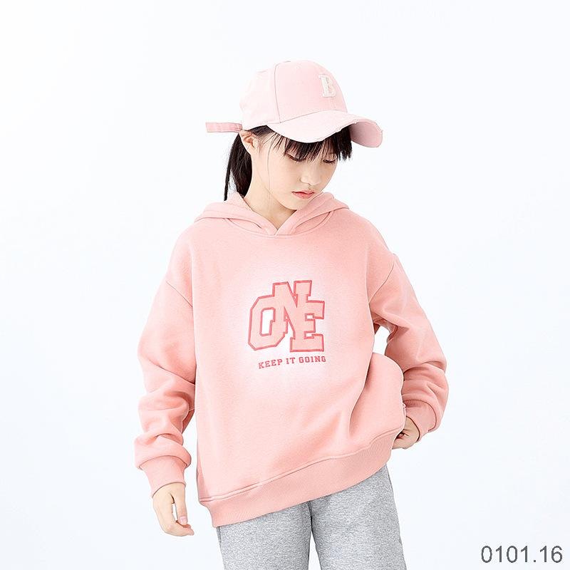 25HA0101.16 - ÁO NỈ HODDIE LÓT LÔNG BÉ GÁI AKL