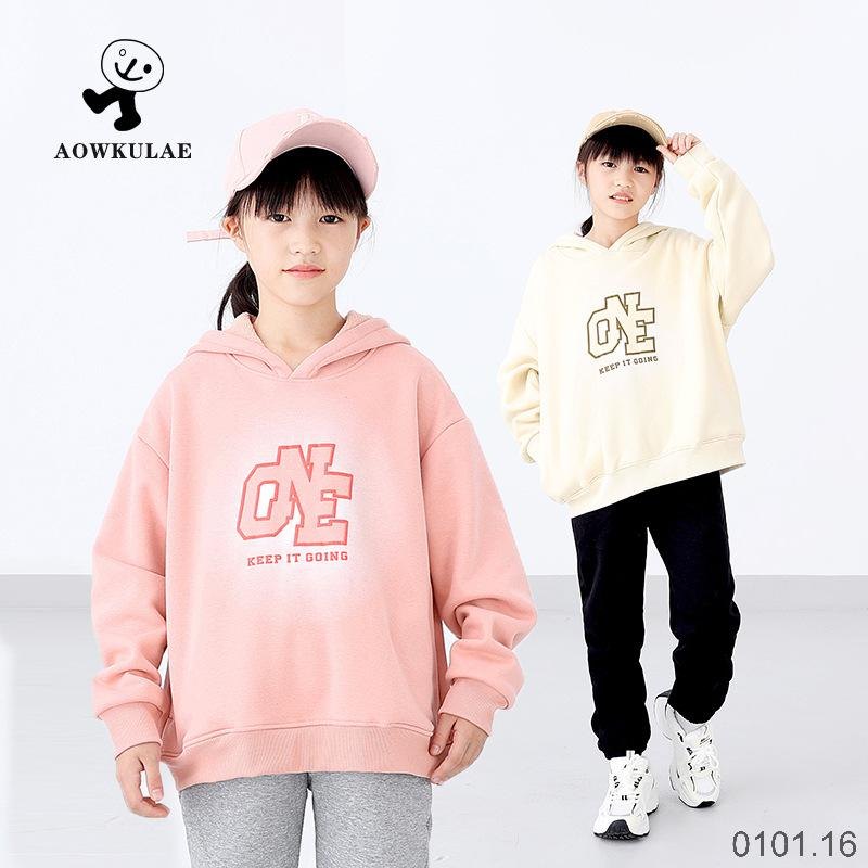 25HA0101.16 - ÁO NỈ HODDIE LÓT LÔNG BÉ GÁI AKL