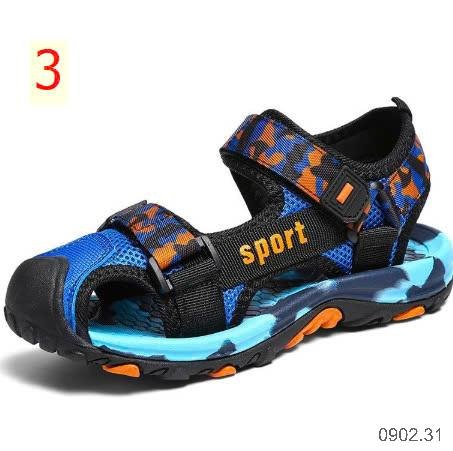 25HA0902.31 - SANDAL BÍT MŨI SPORT BÉ TRAI