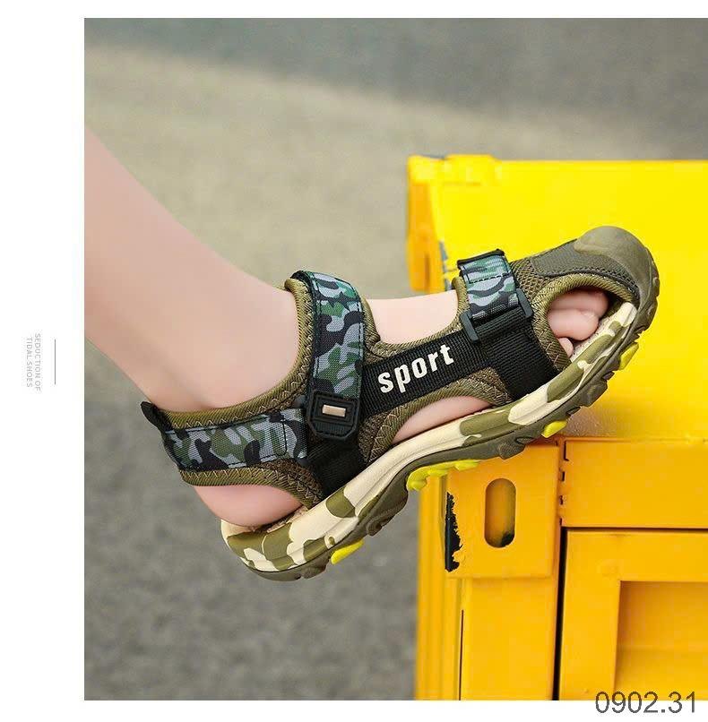 25HA0902.31 - SANDAL BÍT MŨI SPORT BÉ TRAI