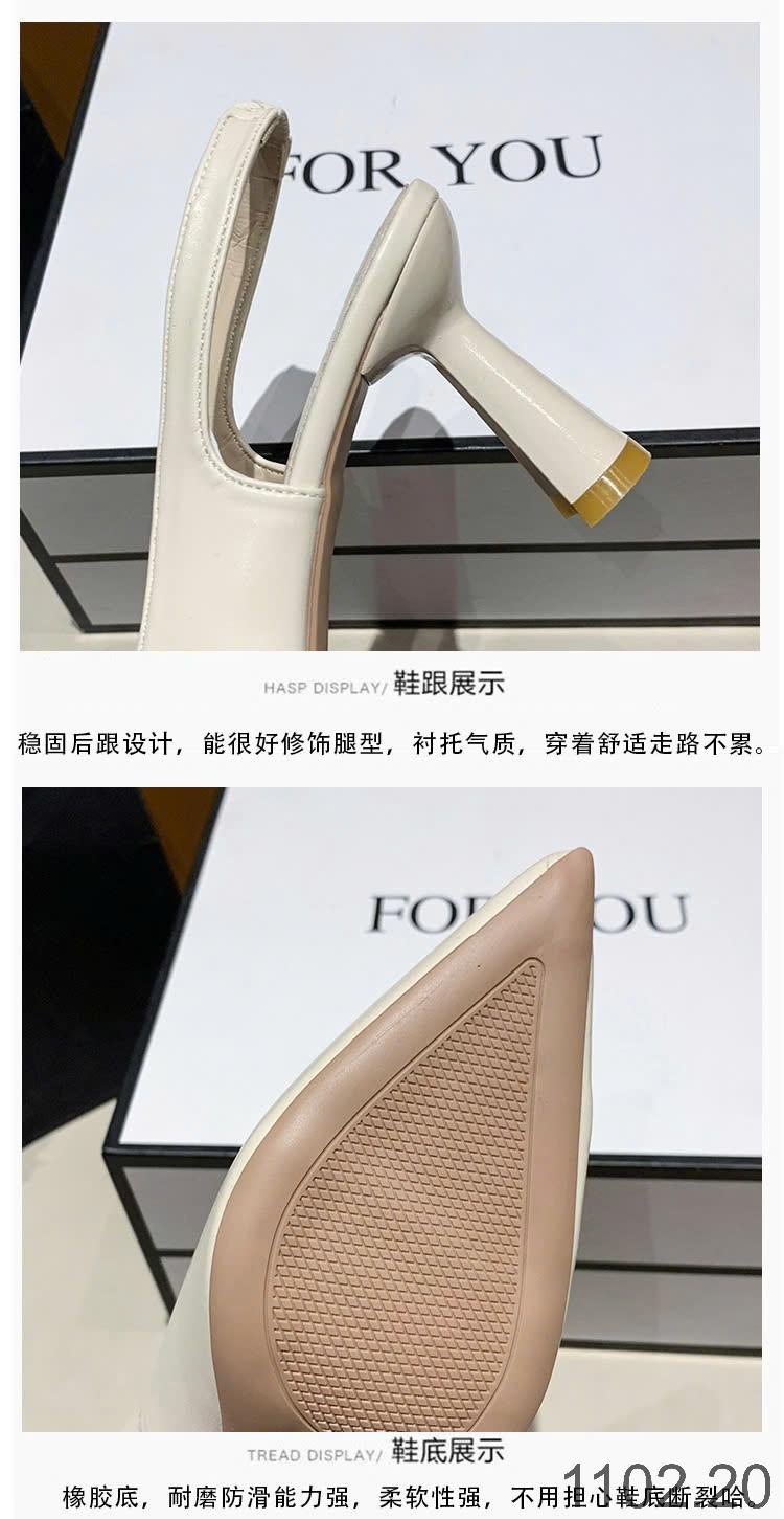 25HA1102.20 - GIÀY SANDAL CAO GÓT MŨI NHỌN NỮ