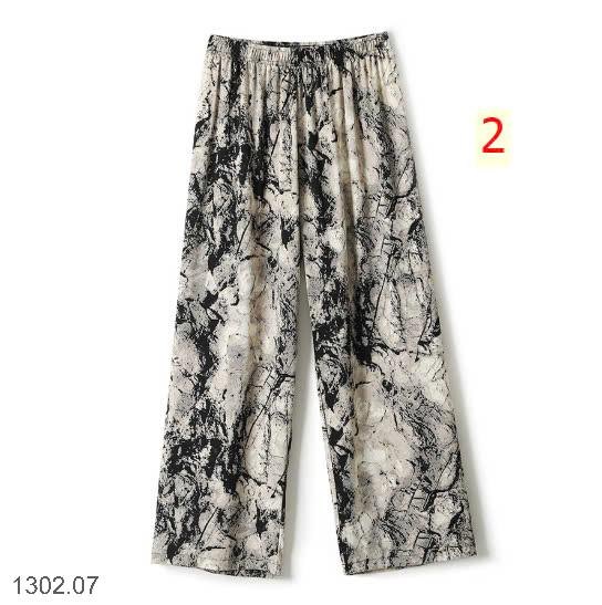 25HA1302.07- QUẦN VẢI CHIFFON IN HỌA TIẾT