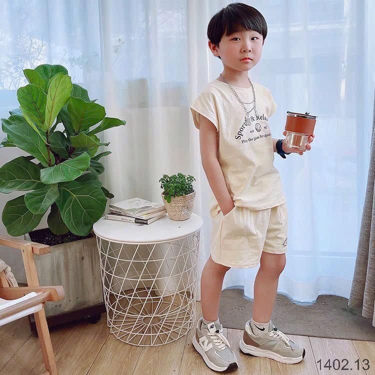 25HA1402.13 - BỘ COTTON MỀM MÁT CHO BÉ TRAI