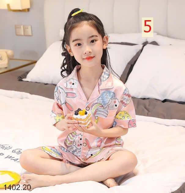 25HA1402.20 - BỘ PIJAMA LỤA ĐÙI SIZE ĐẠI CHO BÉ