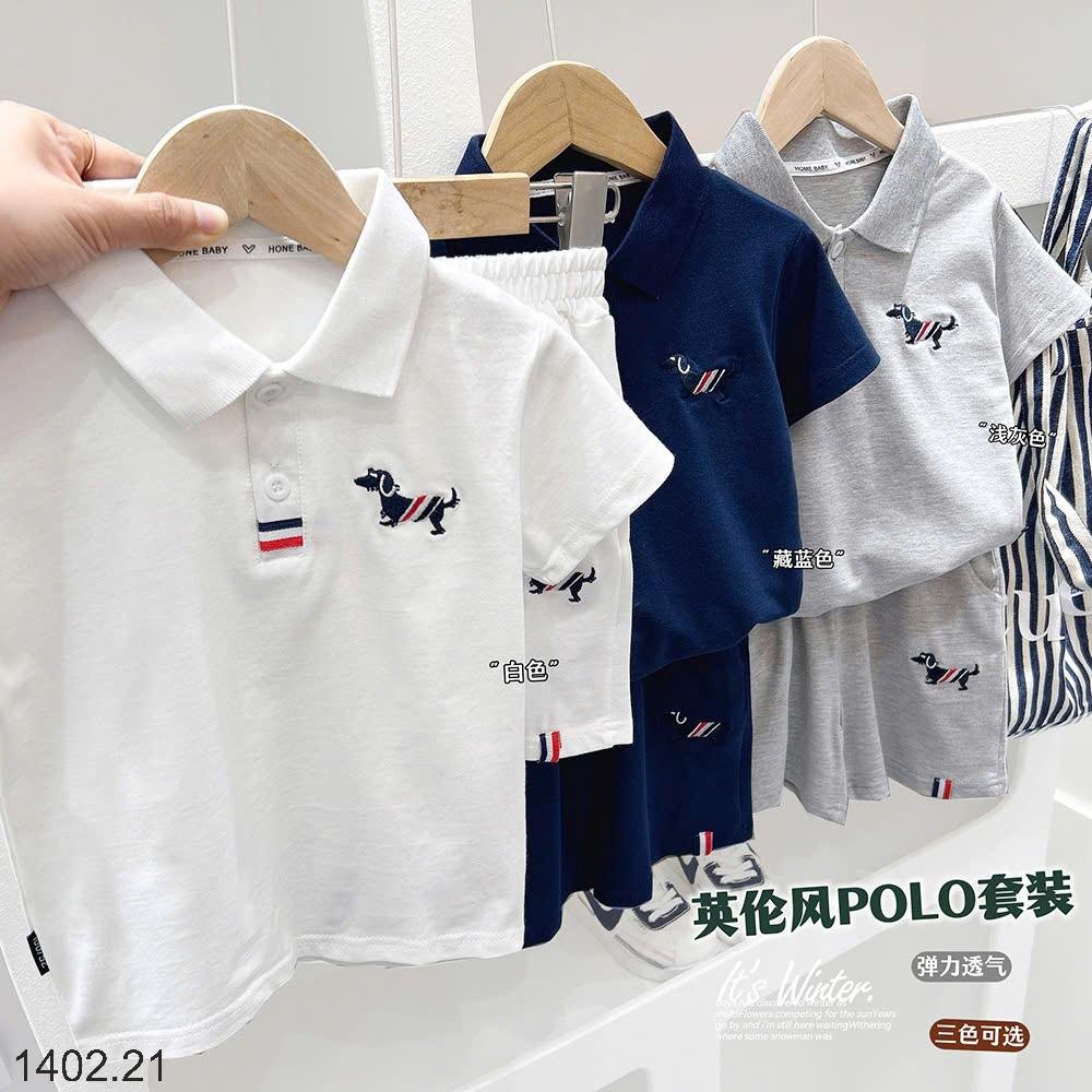 25HA1402.21 - BỘ POLO THÊU CÚN CON HÃNG KACADY