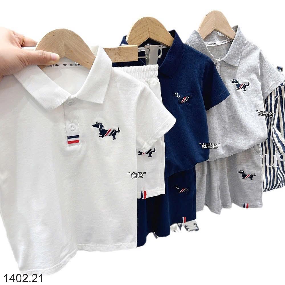 25HA1402.21 - BỘ POLO THÊU CÚN CON HÃNG KACADY