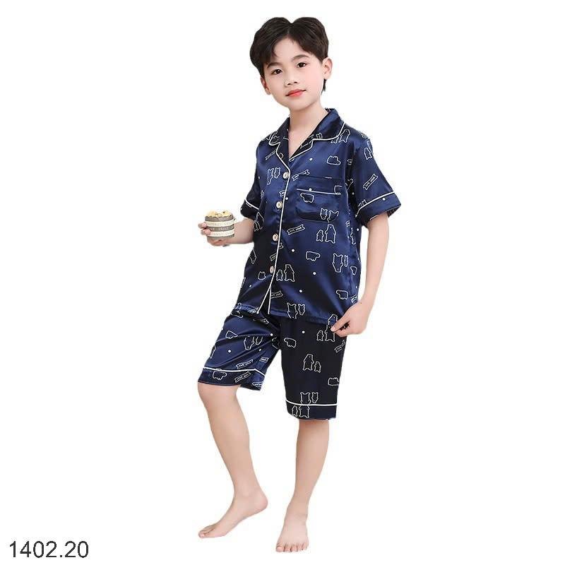 25HA1402.20 - BỘ PIJAMA LỤA ĐÙI SIZE ĐẠI CHO BÉ