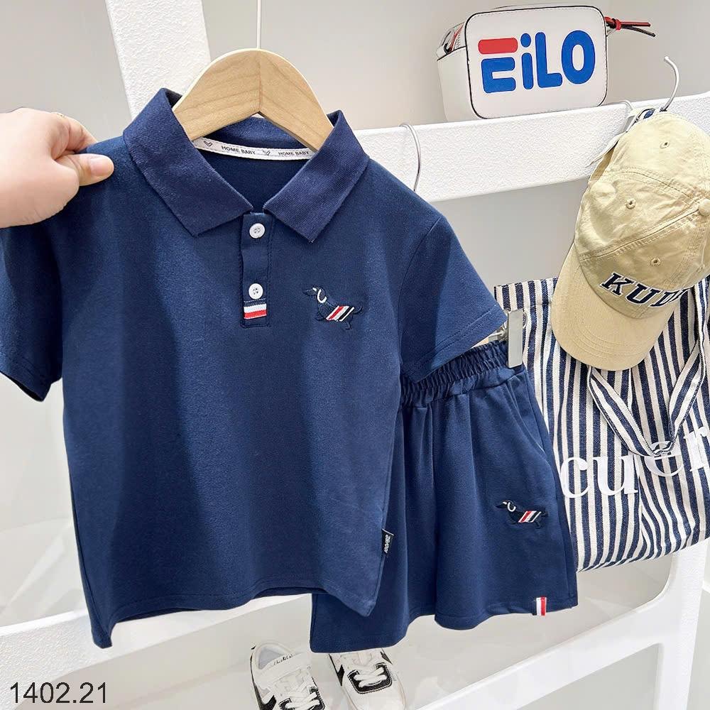 25HA1402.21 - BỘ POLO THÊU CÚN CON HÃNG KACADY