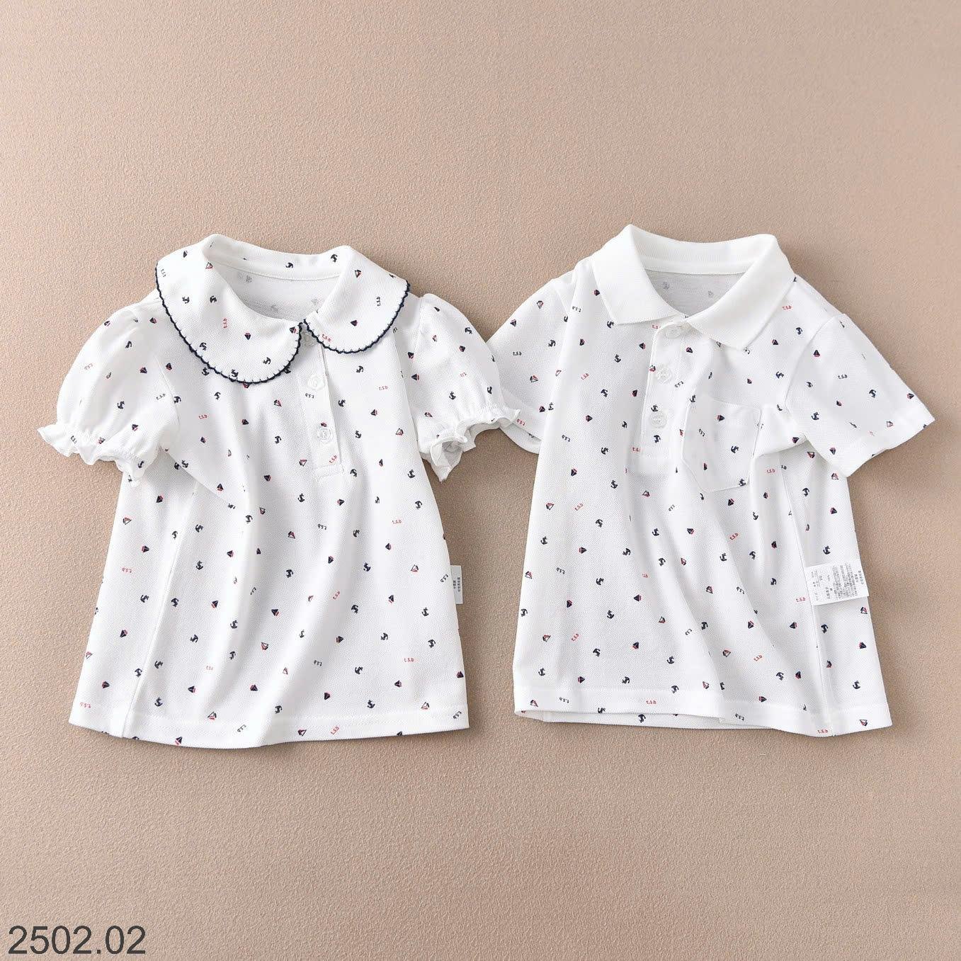 25HA2502.02 - ÁO THUN POLO BÉ GÁI BÉ TRAI SIZE ĐẠI SIÊU XINH