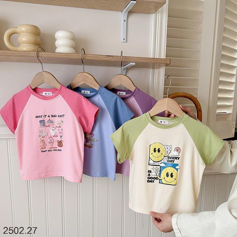 25HA2502.27 - ÁO THUN PHỐI MÀU TAY
