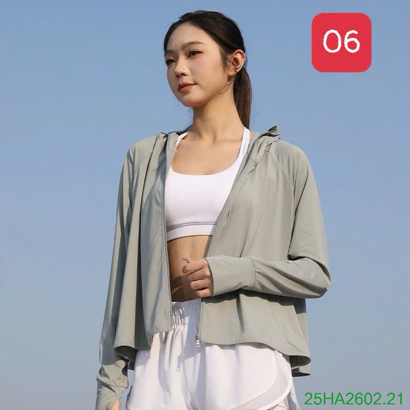25HA2602.21 - ÁO CHỐNG NẮNG LỤA BĂNG DÁNG NGẮN UPF50+