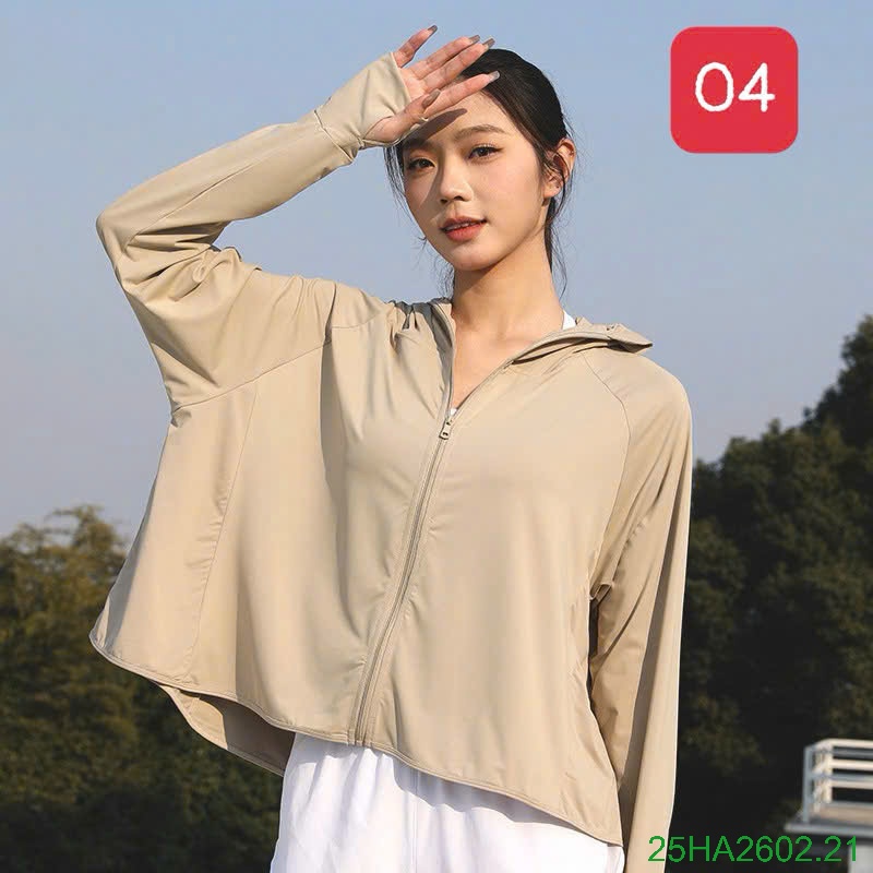 25HA2602.21 - ÁO CHỐNG NẮNG LỤA BĂNG DÁNG NGẮN UPF50+