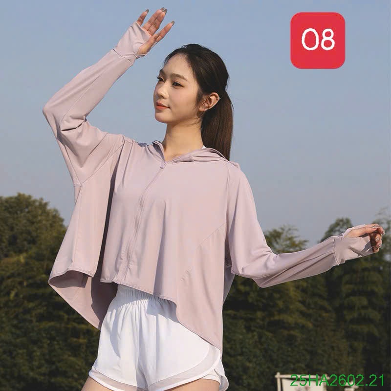 25HA2602.21 - ÁO CHỐNG NẮNG LỤA BĂNG DÁNG NGẮN UPF50+