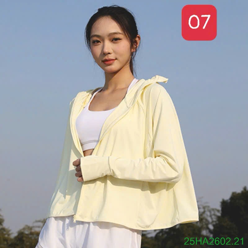 25HA2602.21 - ÁO CHỐNG NẮNG LỤA BĂNG DÁNG NGẮN UPF50+