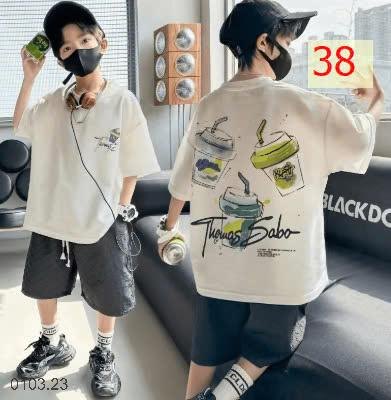 25HA0103.23 - SET 2 ÁO COTTON BÉ TRAI SIZE ĐẠI
