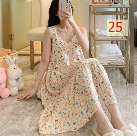 25HA0603.06 - VÁY LANH HỌA TIẾT CHO NỮ