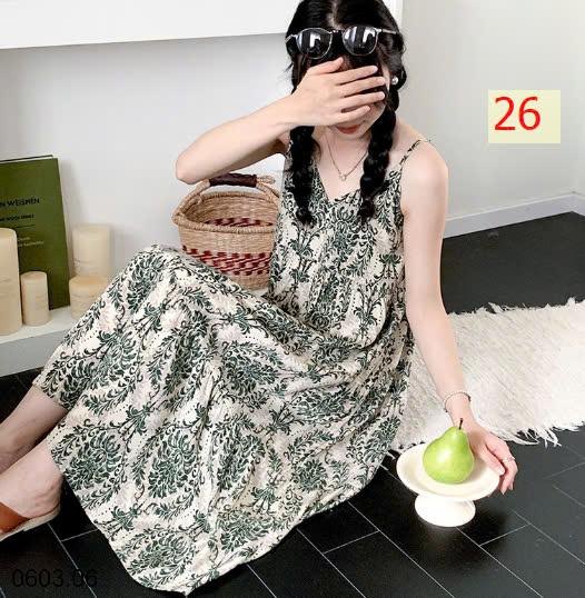 25HA0603.06 - VÁY LANH HỌA TIẾT CHO NỮ