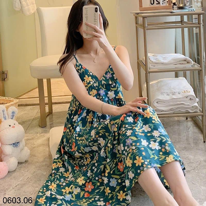 25HA0603.06 - VÁY LANH HỌA TIẾT CHO NỮ