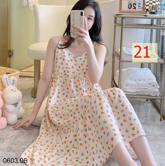 25HA0603.06 - VÁY LANH HỌA TIẾT CHO NỮ