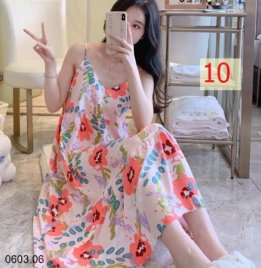 25HA0603.06 - VÁY LANH HỌA TIẾT CHO NỮ