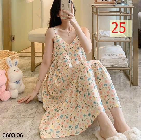 25HA0603.06 - VÁY LANH HỌA TIẾT CHO NỮ