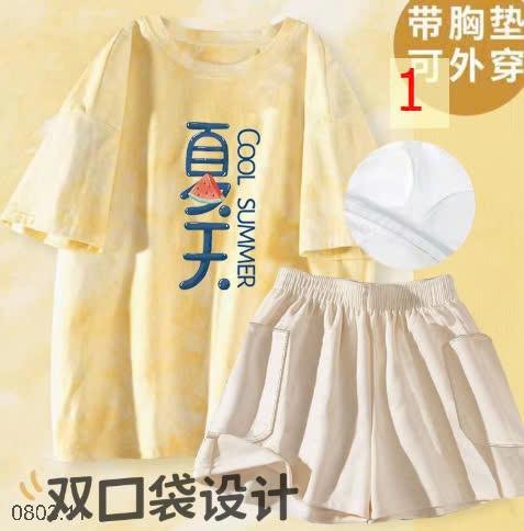 25HA0803.11 - SET BỘ MẶC NHÀ NỮ KÈM BRA