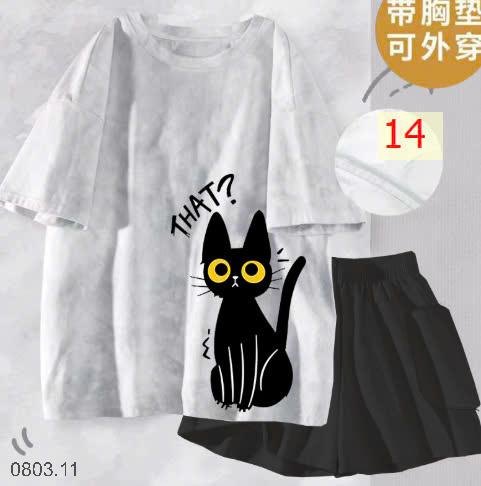 25HA0803.11 - SET BỘ MẶC NHÀ NỮ KÈM BRA