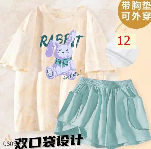 25HA0803.11 - SET BỘ MẶC NHÀ NỮ KÈM BRA